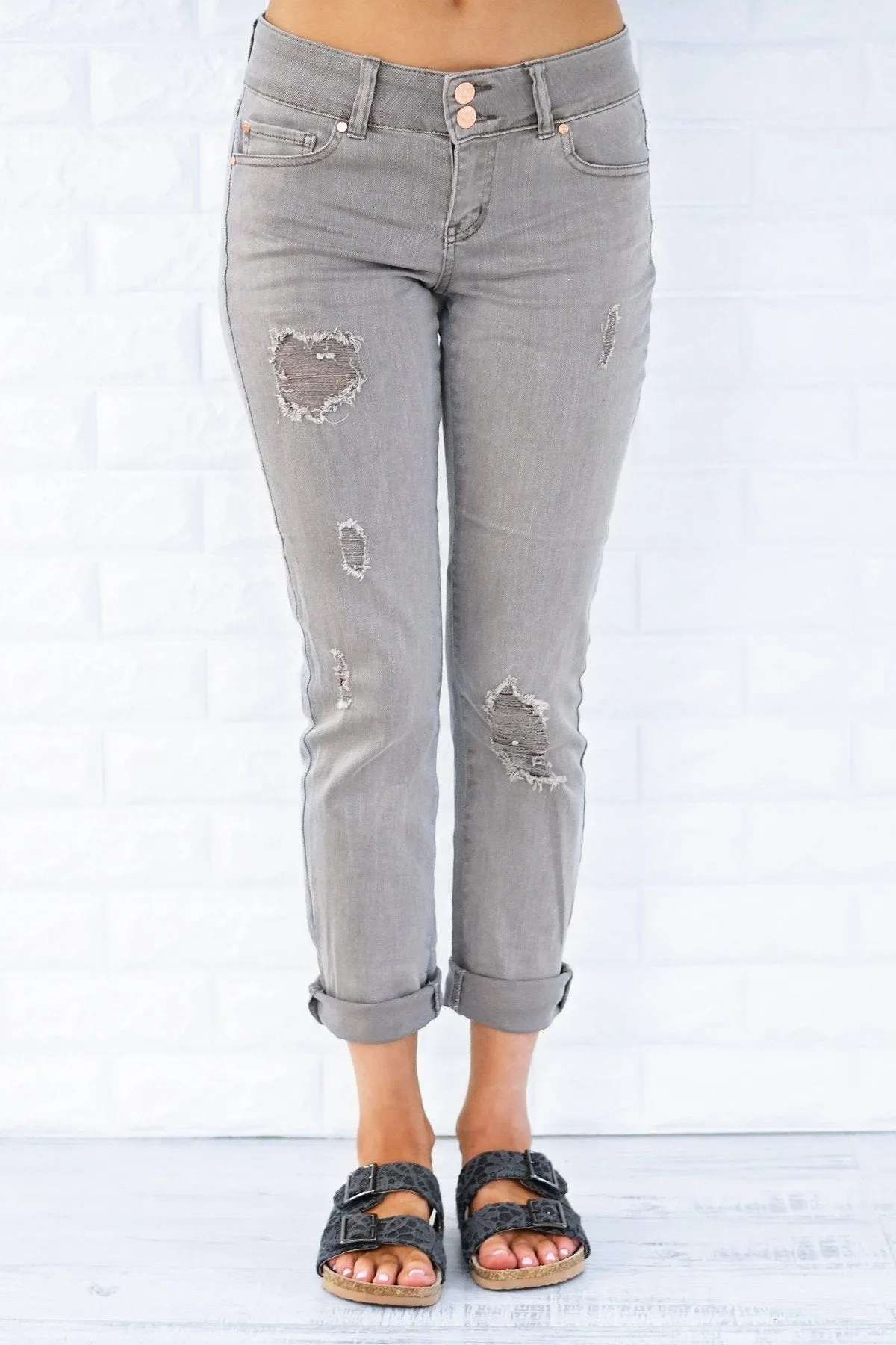 Calypso Jeans - The Boyfriend Effect Grey