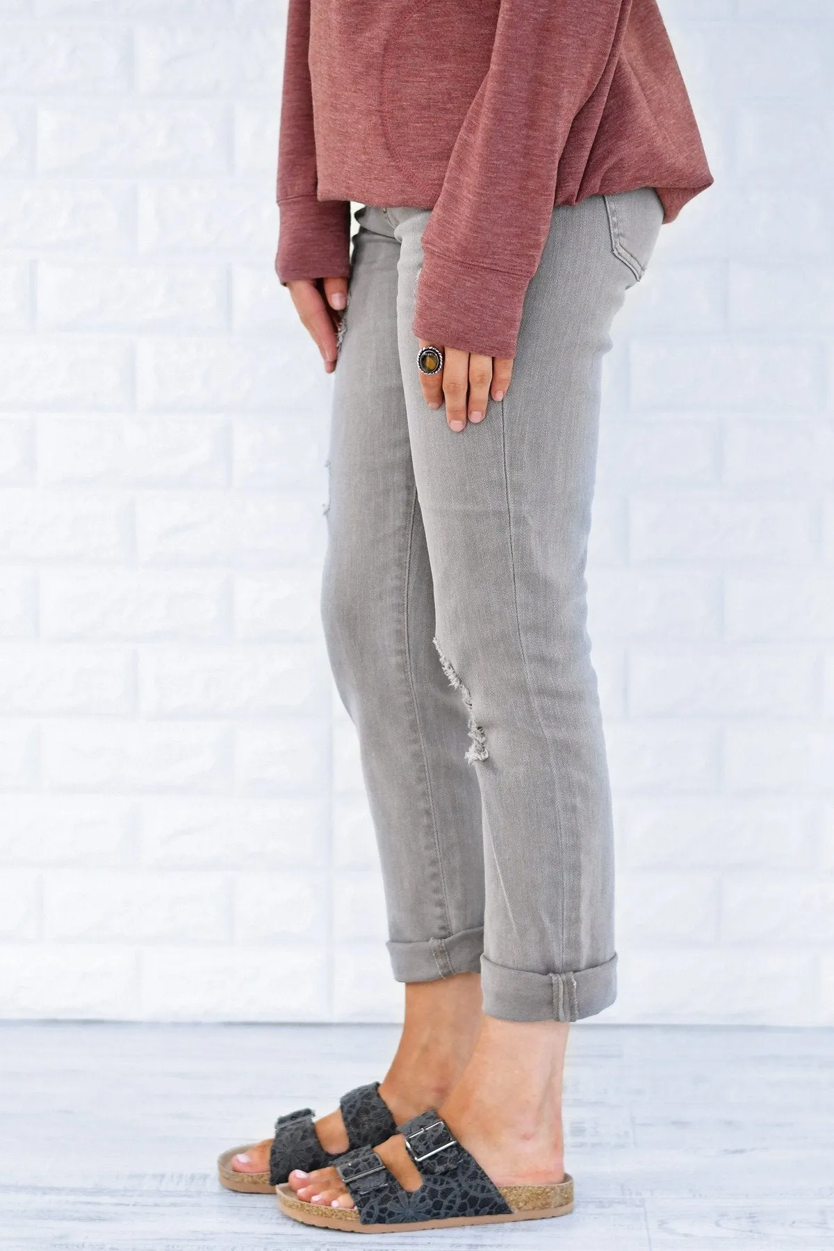 Calypso Jeans - The Boyfriend Effect Grey