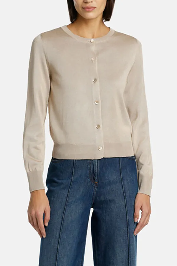 CARENE ECRU KNIT CARDIGAN