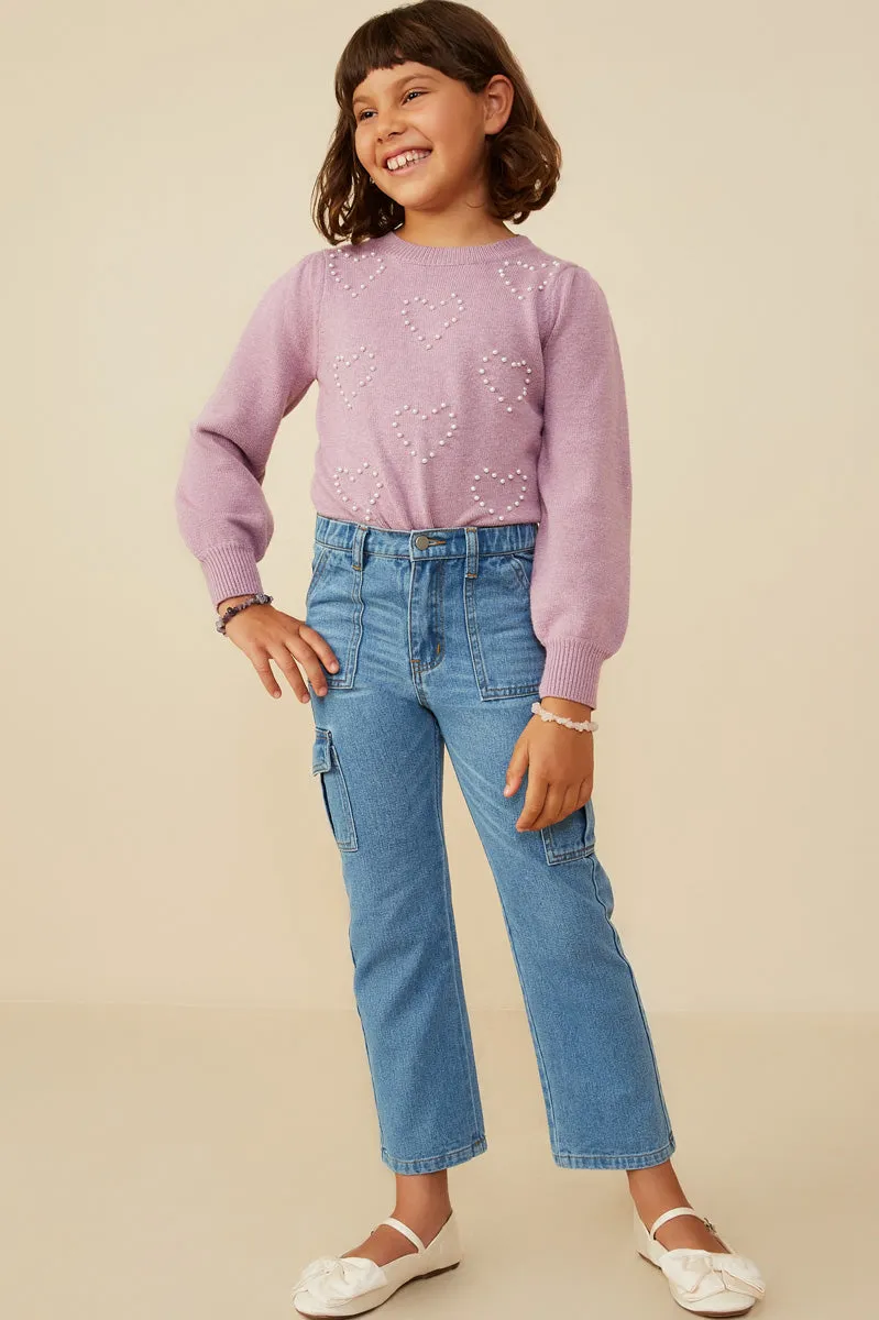 Cargo Pocket Straight Leg Patch Pocket Jeans