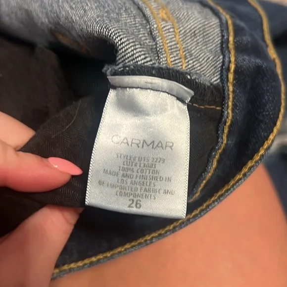 Carmar Distressed Denim High Rise Jeans size 26