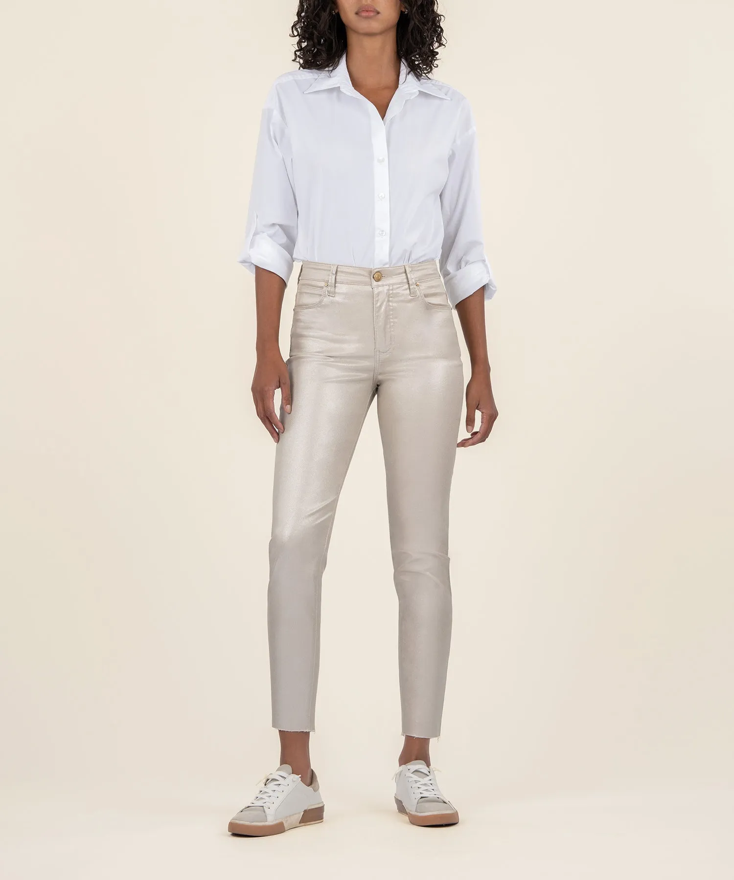 Charlize Coated High Rise Cigarette Leg - FINAL SALE