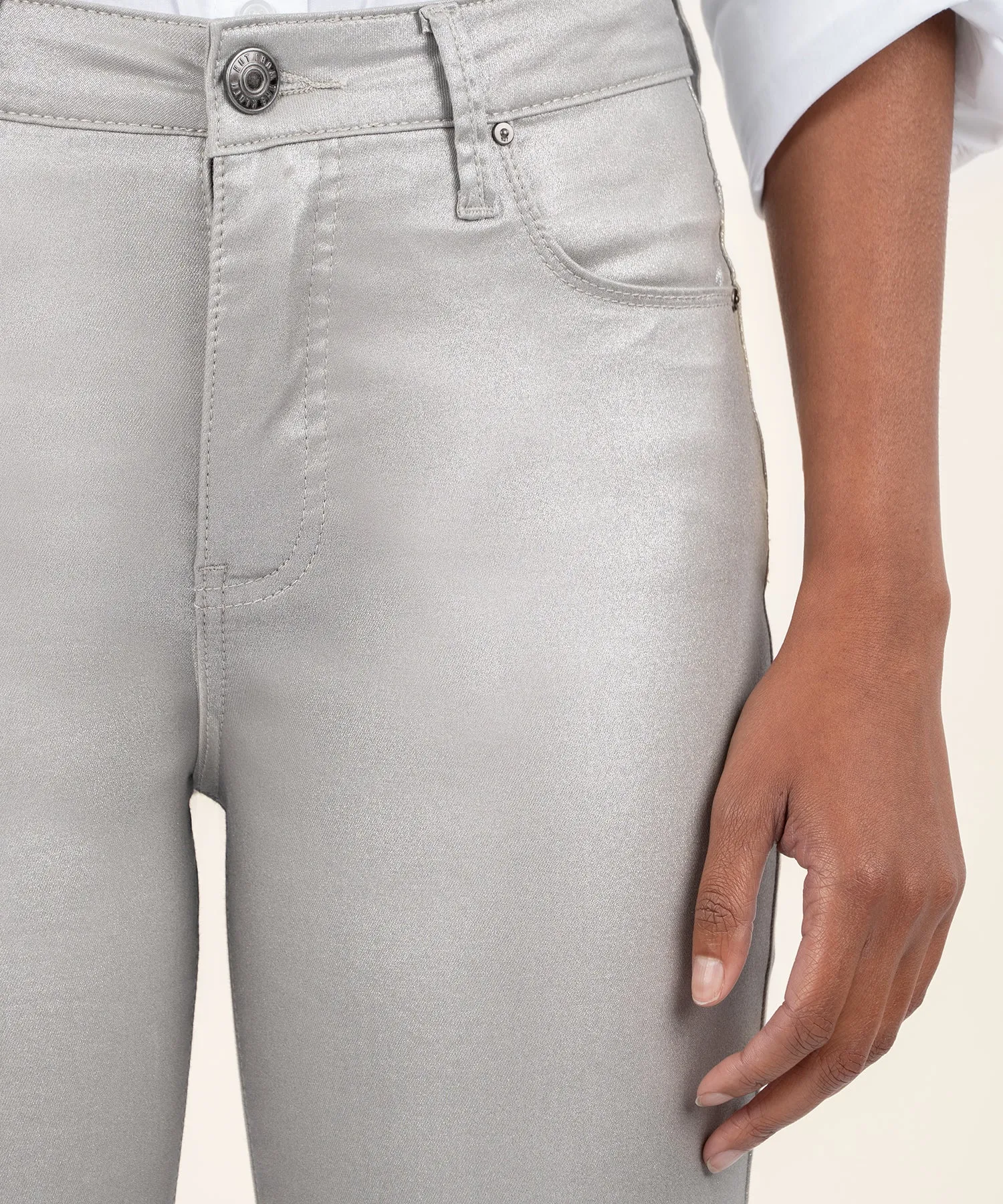 Charlize Coated High Rise Cigarette Leg - FINAL SALE