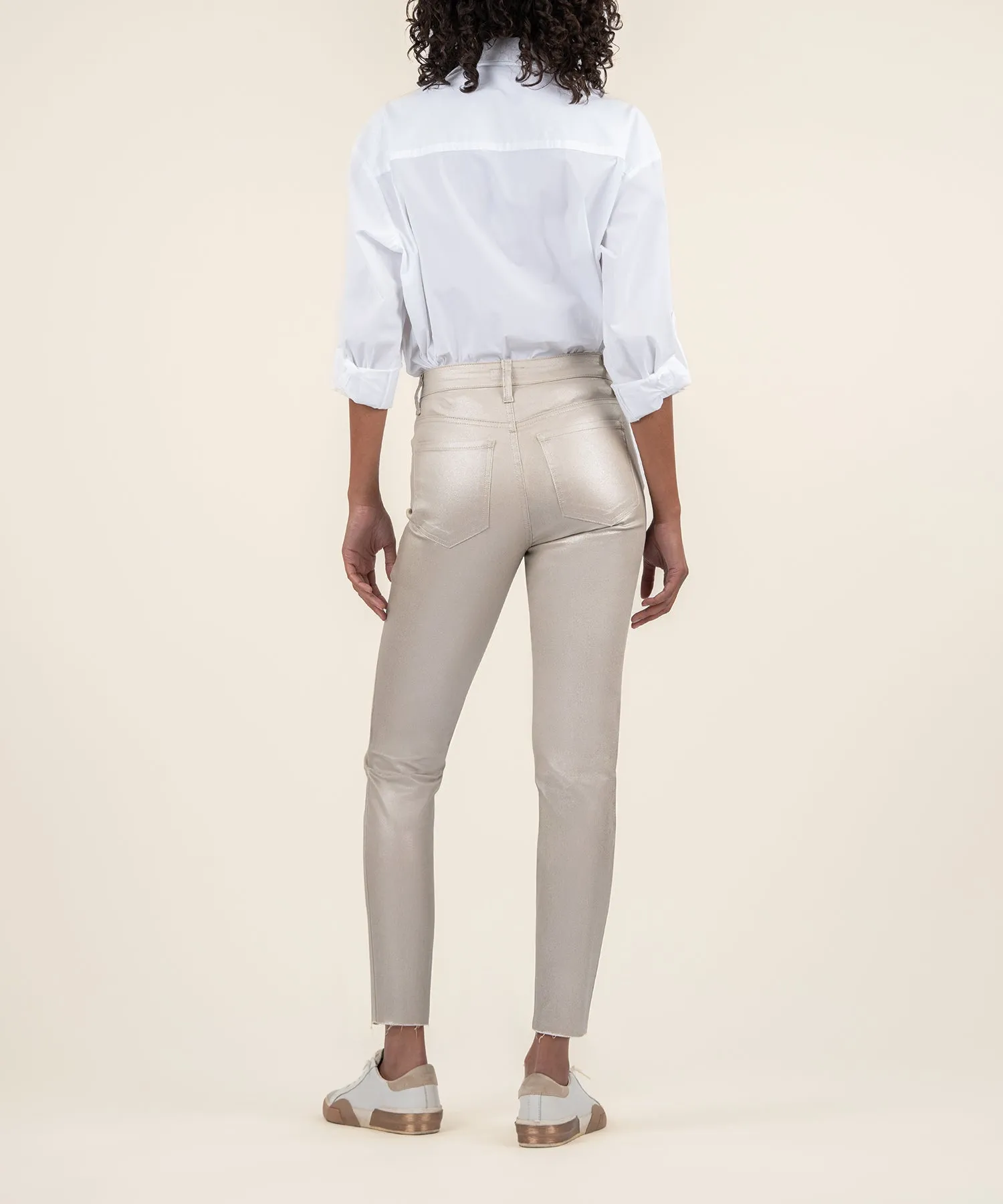 Charlize Coated High Rise Cigarette Leg - FINAL SALE