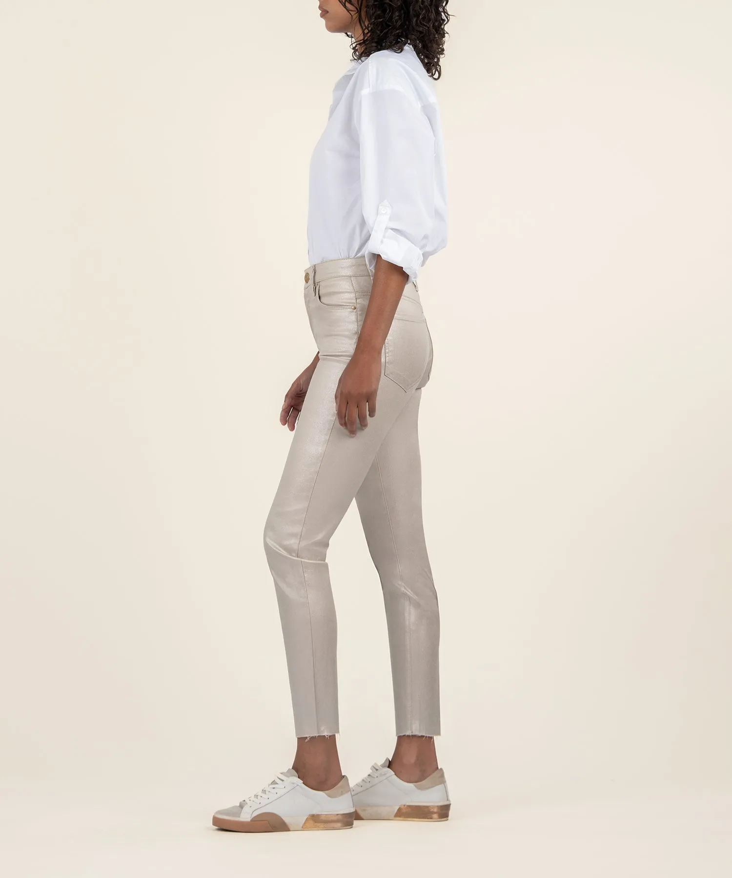 Charlize Coated High Rise Cigarette Leg - FINAL SALE