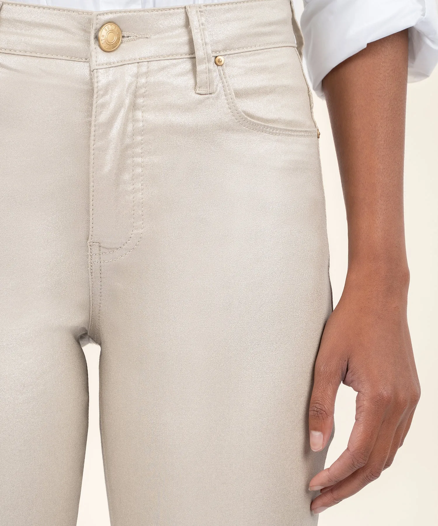 Charlize Coated High Rise Cigarette Leg - FINAL SALE