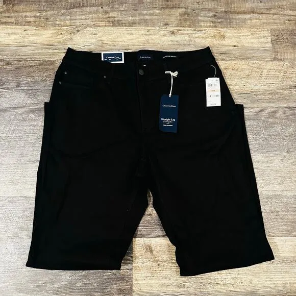 Charter Club Black Straight Leg Tummy Slimming Jeans 14W