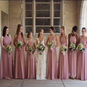 Cheap Chiffon Mismatched A-line Bridesmaid Dresses, WG337