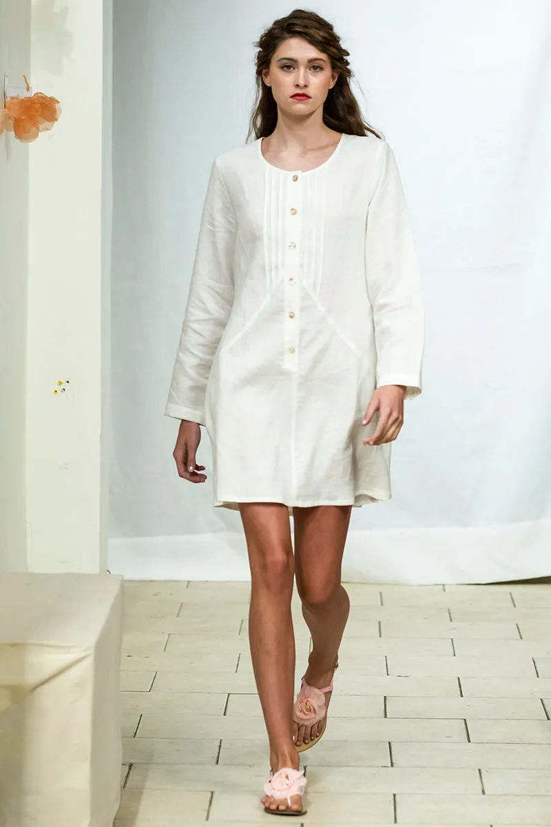 Classic Long Sleeve Linen Tunic - Style #1773K (Black)