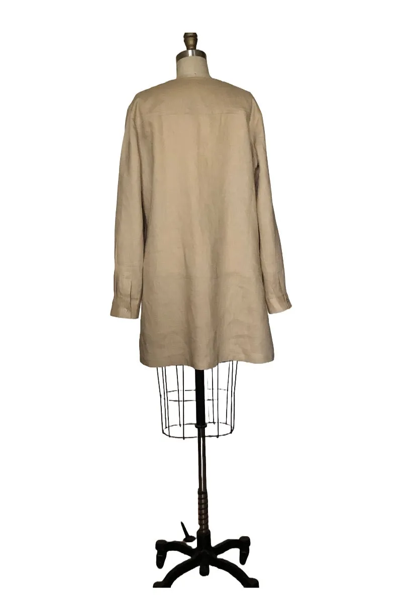 Classic Long Sleeve Linen Tunic - Style #1773K (Black)