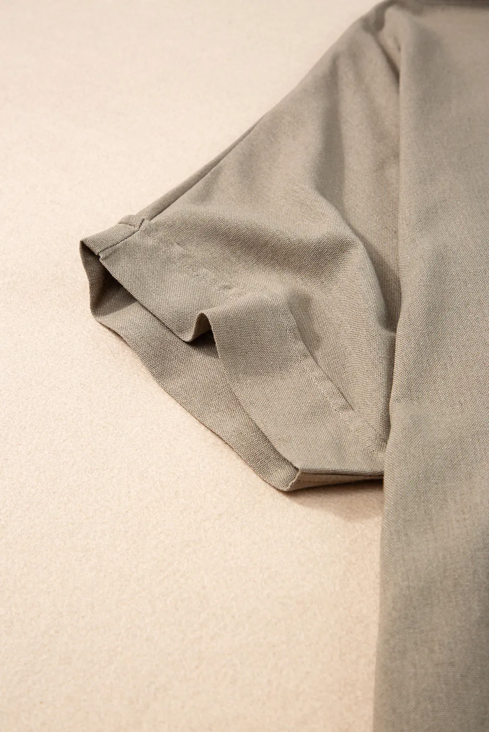Collared Half Folded Oversize Top