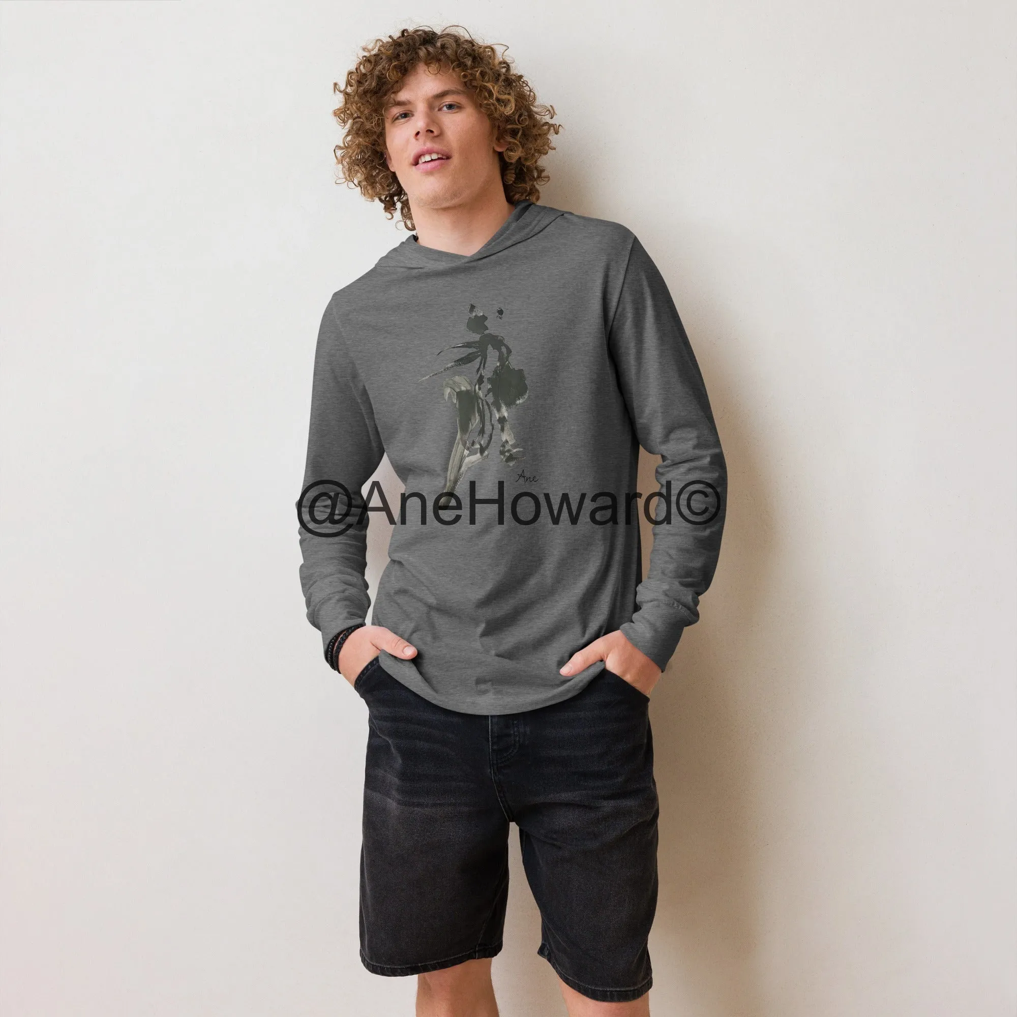 Cotton Hooded long-sleeve Tee Solo Dancer