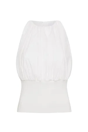 Cotton Rib Tank Top in Ivory