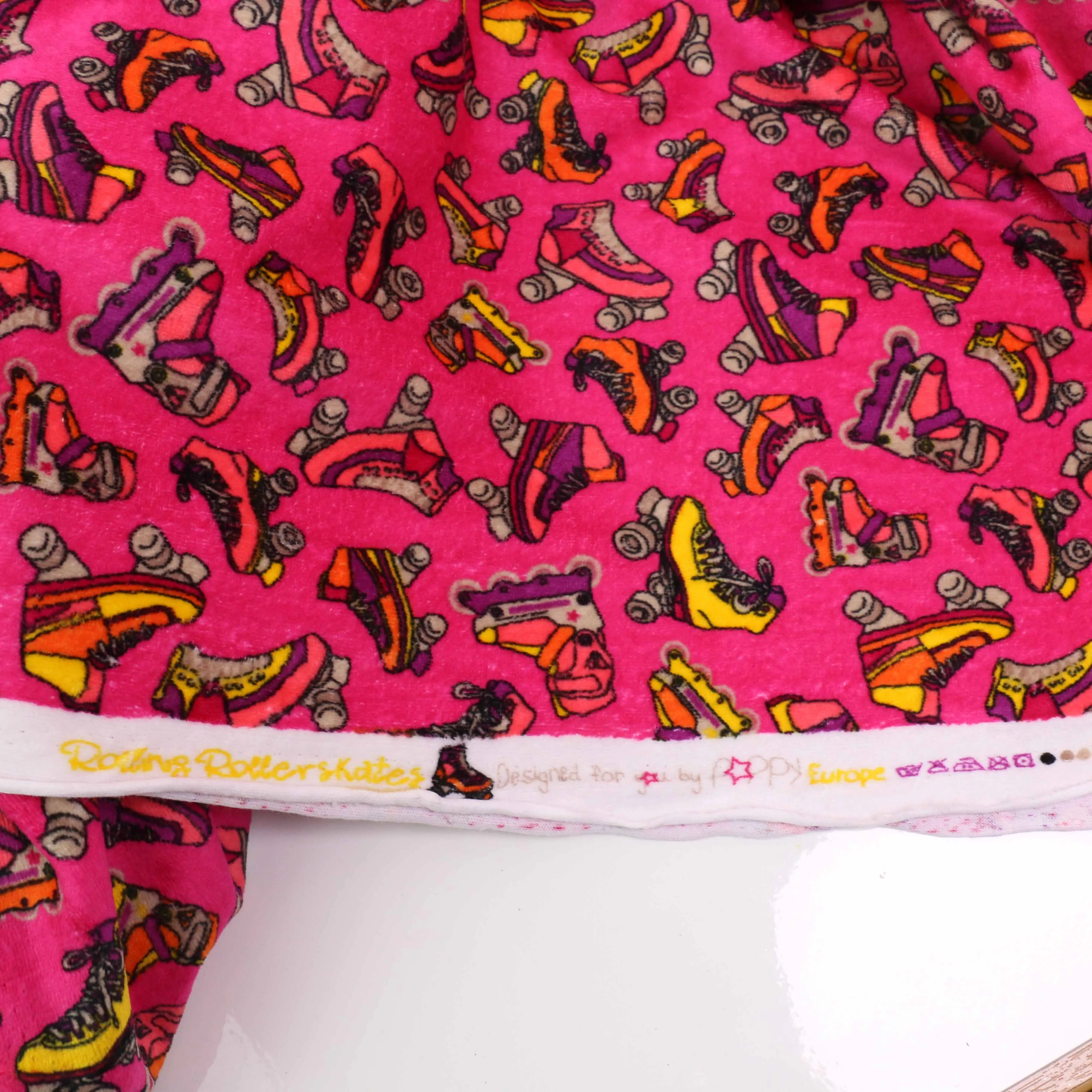 Cotton Velour - Black, Pink, Beige