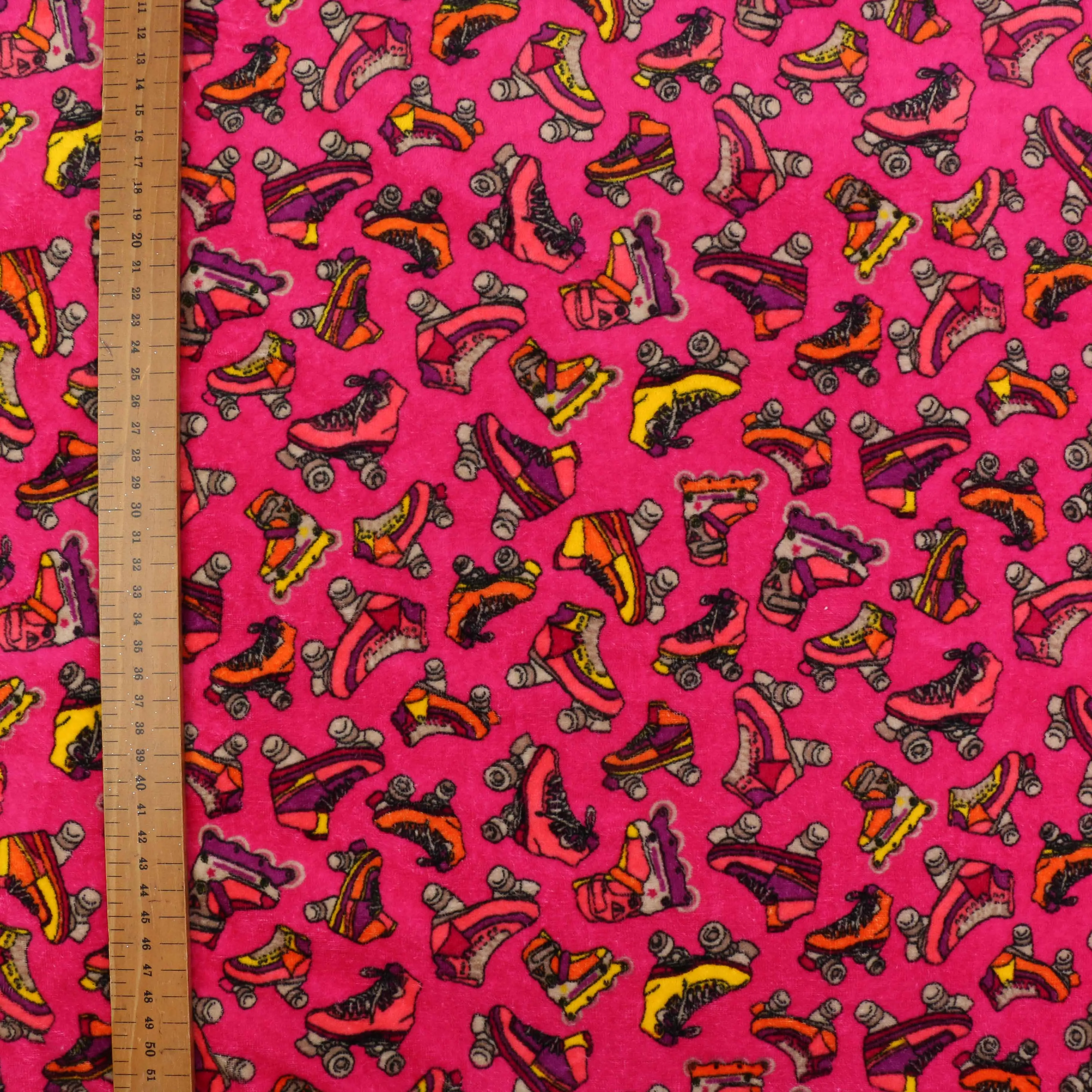 Cotton Velour - Black, Pink, Beige