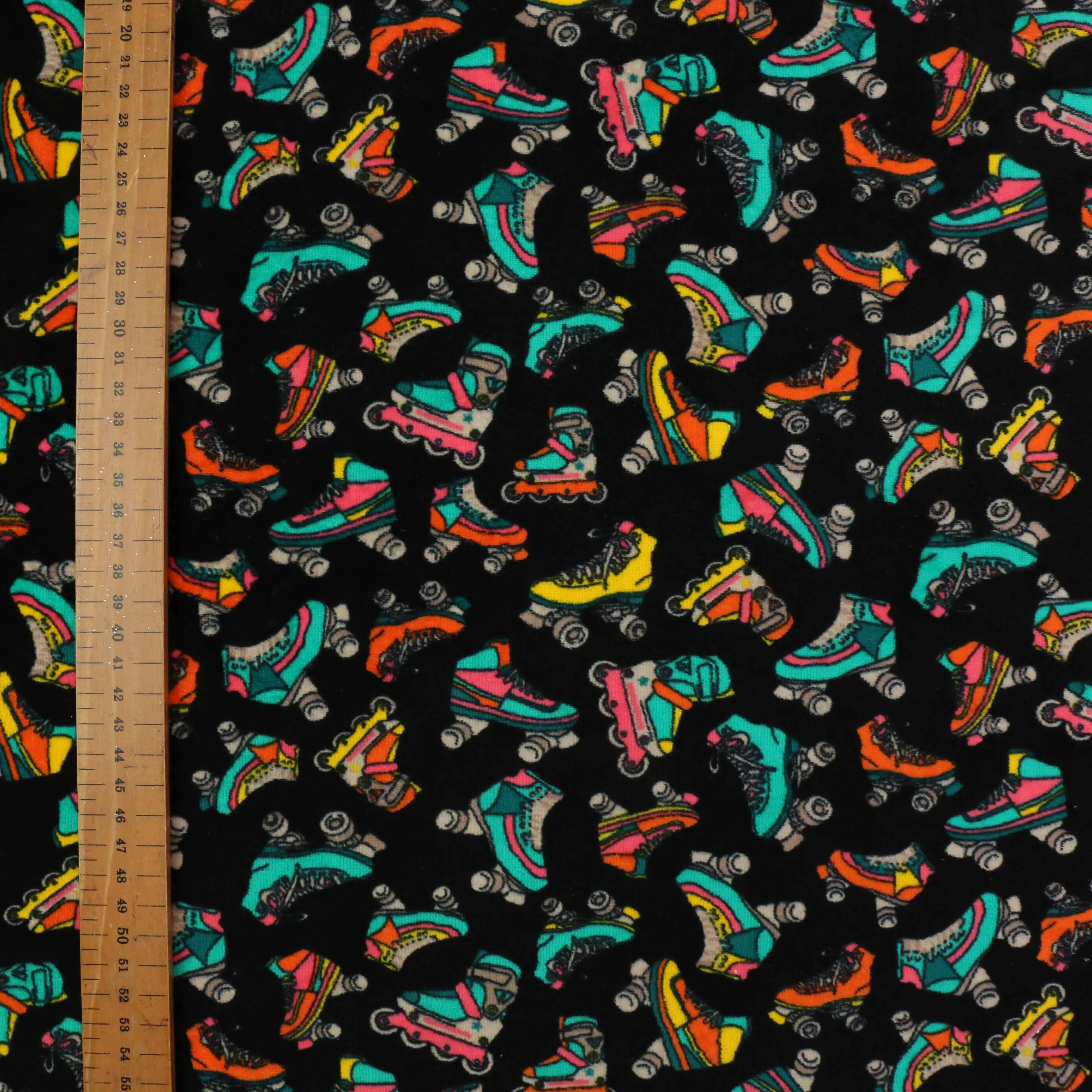 Cotton Velour - Black, Pink, Beige