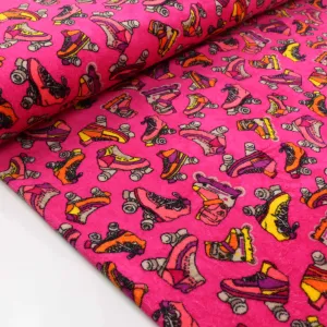 Cotton Velour - Black, Pink, Beige