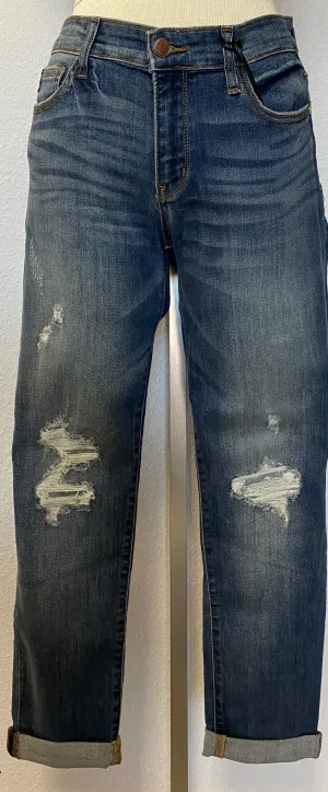 CUFFED DESTROY BOYFRIEND JEANS