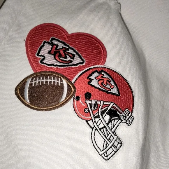 Custom 1 of 1 Kansas City Chiefs Patch Accents Jeans Embellished Upcycle
