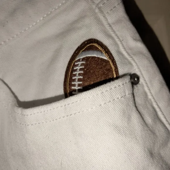 Custom 1 of 1 Kansas City Chiefs Patch Accents Jeans Embellished Upcycle