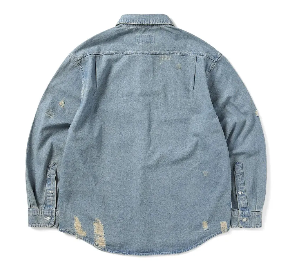 DAMAGED DENIM SHIRT
