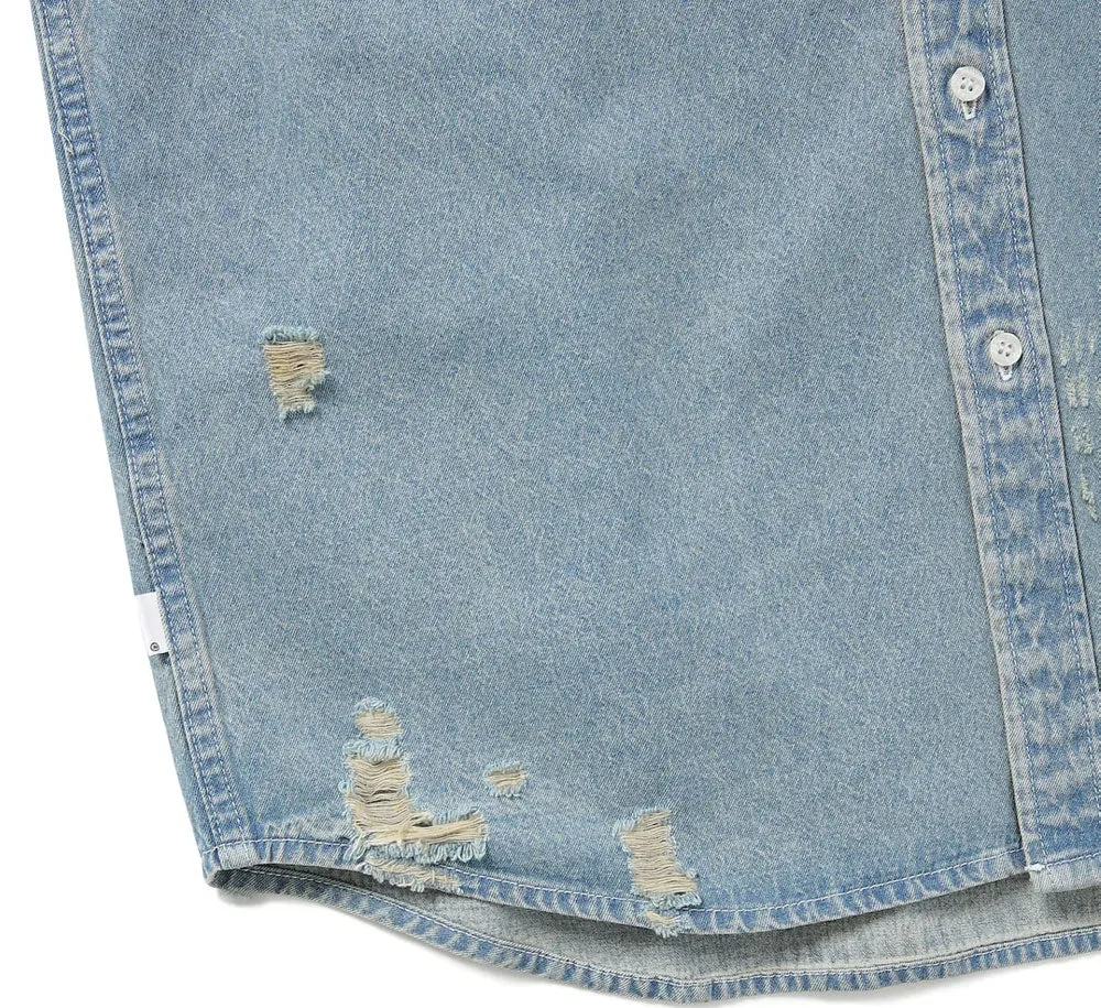 DAMAGED DENIM SHIRT