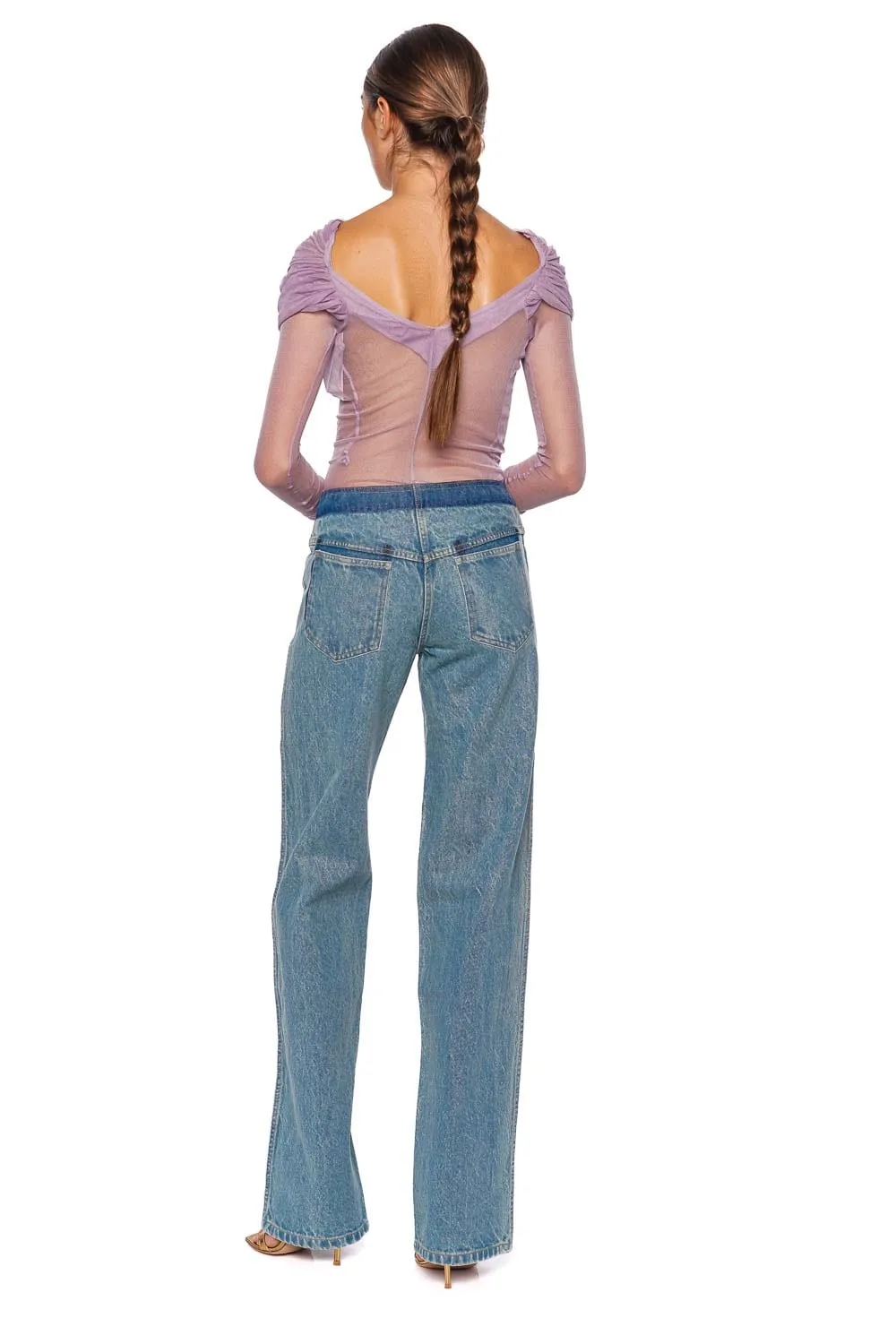Deconstruct Constrast Waistband Denim Jean
