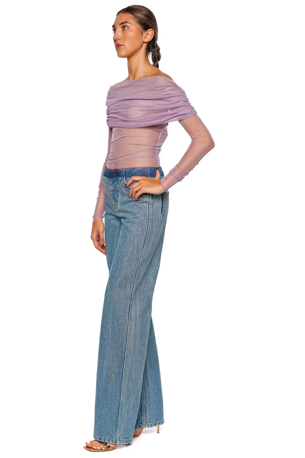 Deconstruct Constrast Waistband Denim Jean