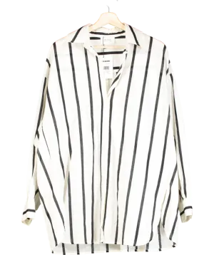 DISSH Cream Elliott Sleeved Linen Shirt UK 8