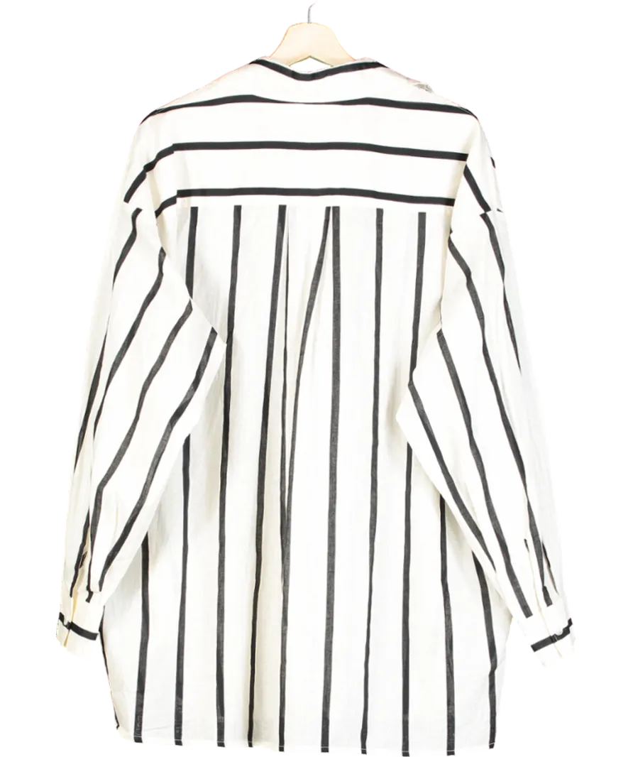 DISSH Cream Elliott Sleeved Linen Shirt UK 8