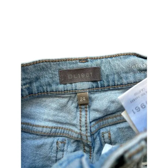 DL1961 Patti Straight Cropped Jeans Light Wash Size 24