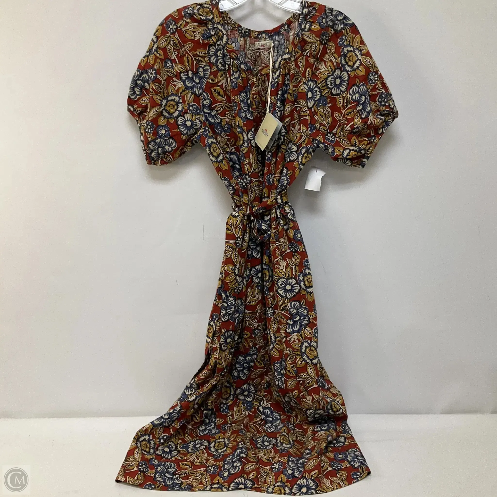 Dress Casual Midi By Faherty In Floral Print, Size: Xs