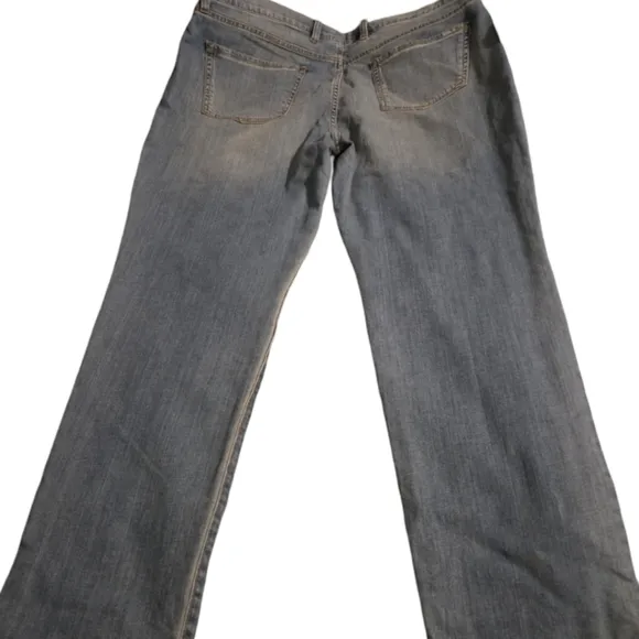 Eddie Bauer Women's Boyfriend Mid-Rise Straight Flannel Lined Jeans Sz 16