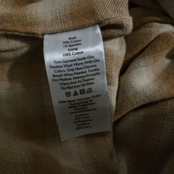Eddie Bauer Women's Boyfriend Mid-Rise Straight Flannel Lined Jeans Sz 16