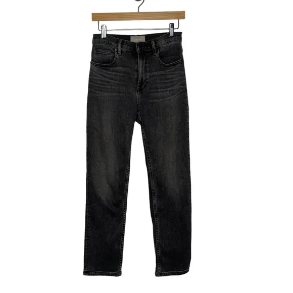 Everlane | High Rise Straight Jean in Washed Black 27