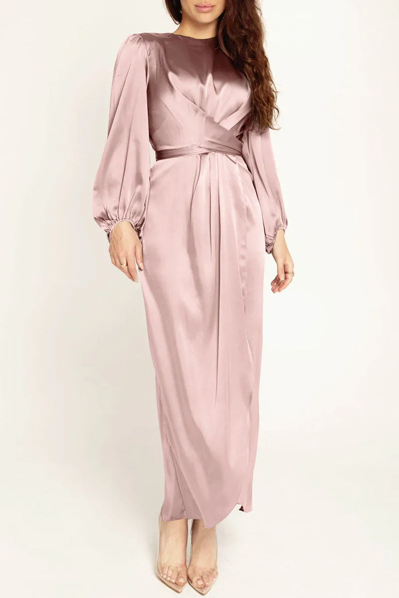 Fashion Celebrities Solid Patchwork O Neck A Line Dresses