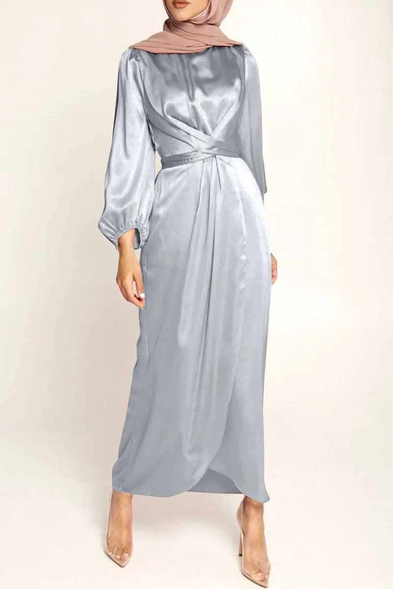 Fashion Celebrities Solid Patchwork O Neck A Line Dresses