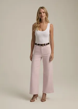 Favorite Daughter - Mischa High Rise Wide Leg Jeans - Pale Pink