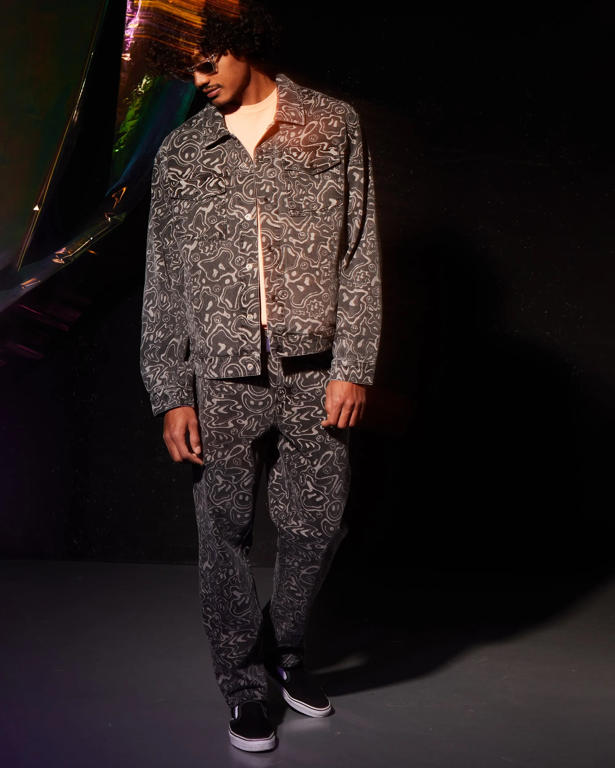 Filip Rygalski Denim Jacket - BLACK PRINT