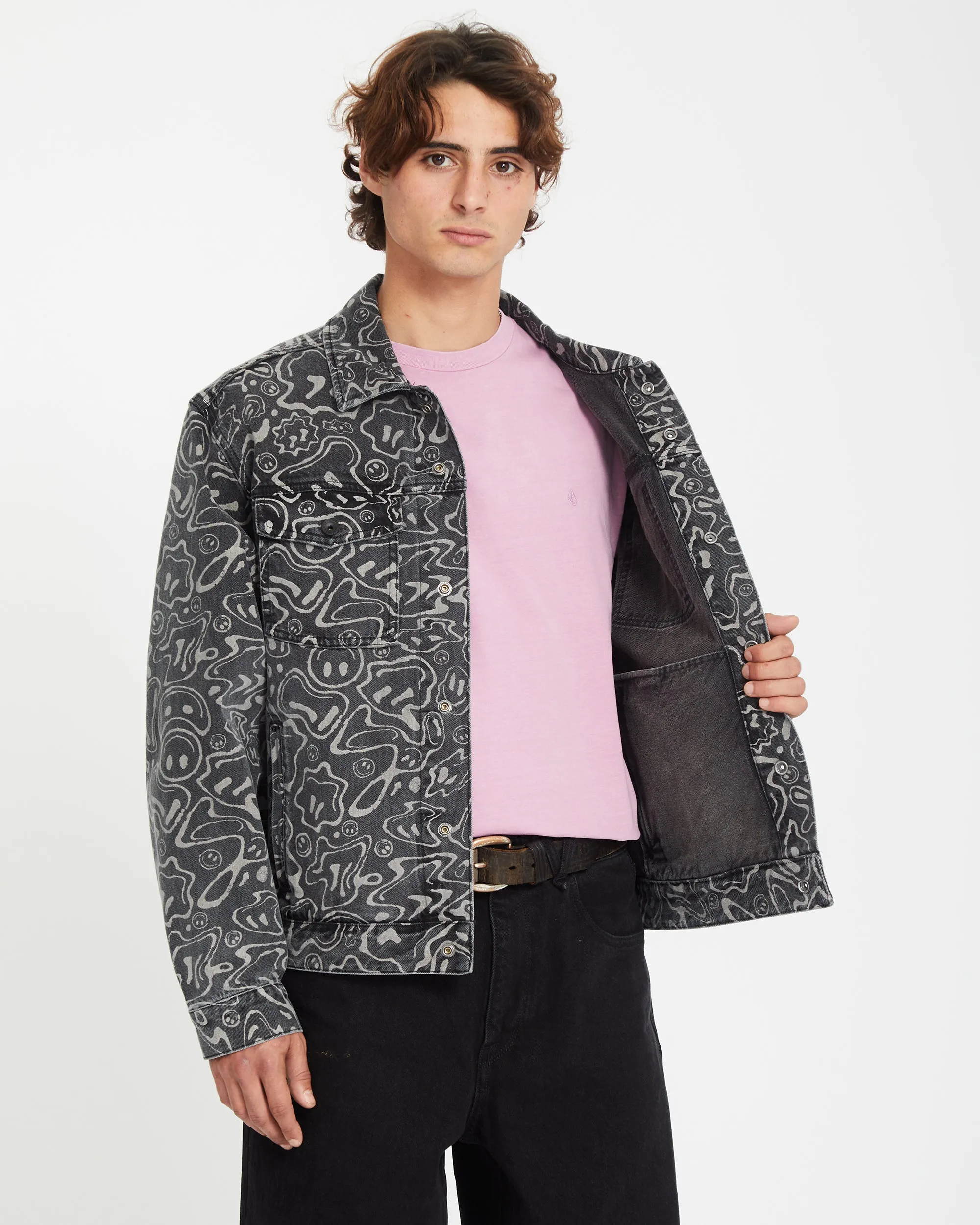 Filip Rygalski Denim Jacket - BLACK PRINT