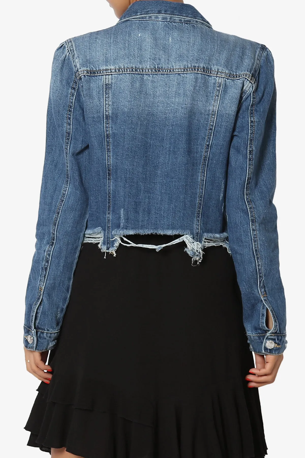 Fiore Distressed Denim Jacket PLUS
