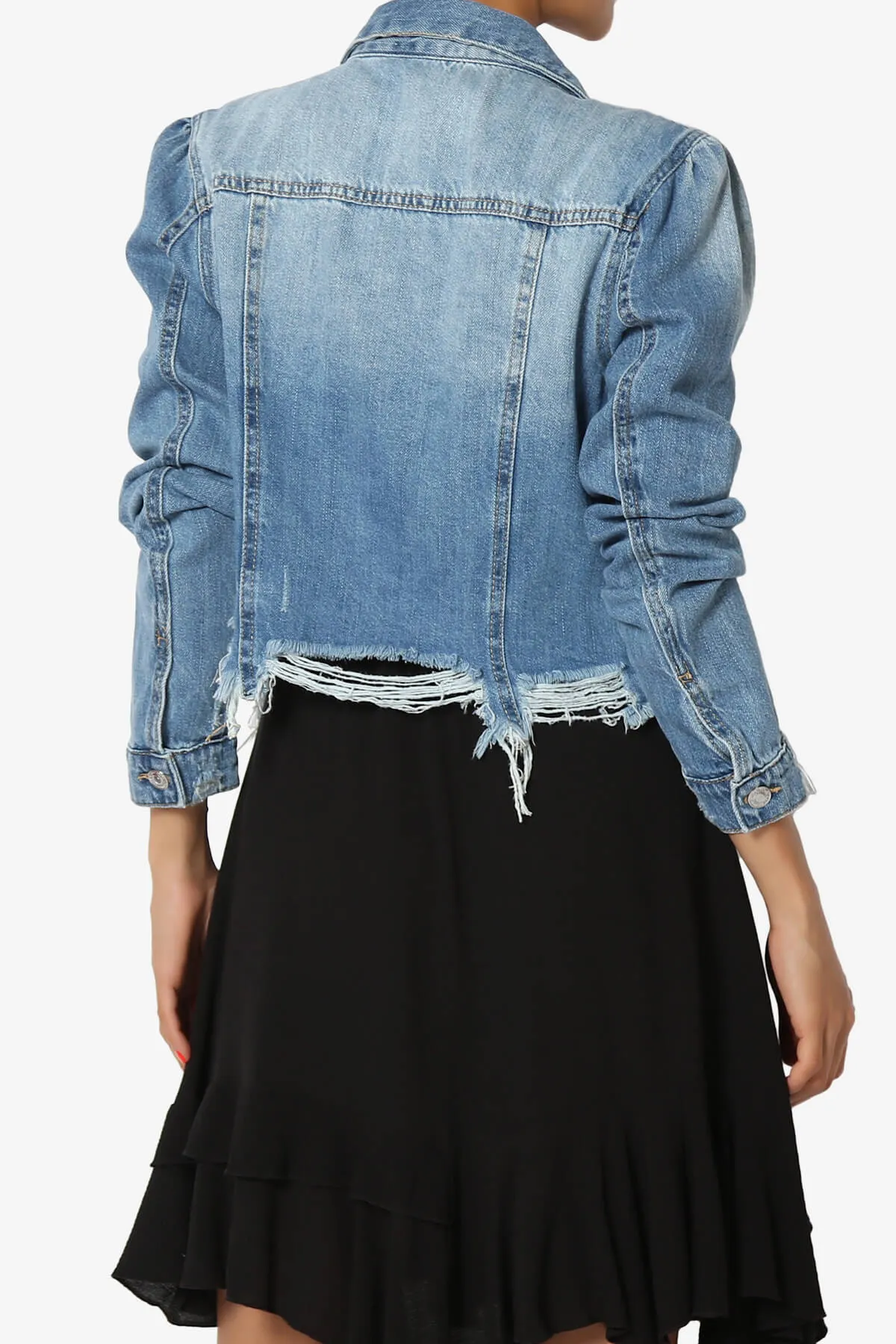 Fiore Distressed Denim Jacket PLUS
