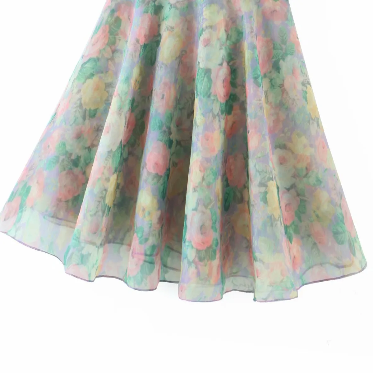 Floral Fungus Strap Suspender Casual Mini Dresses