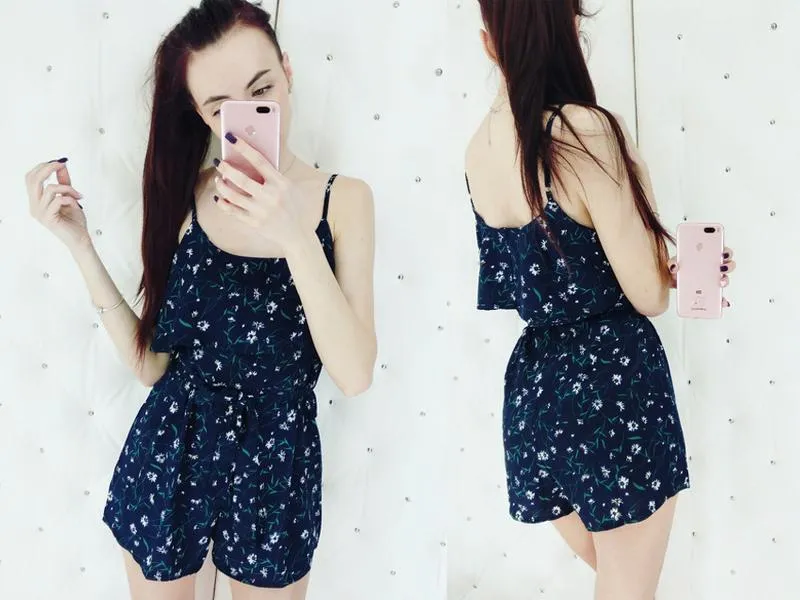 Floral Ruffled Romper
