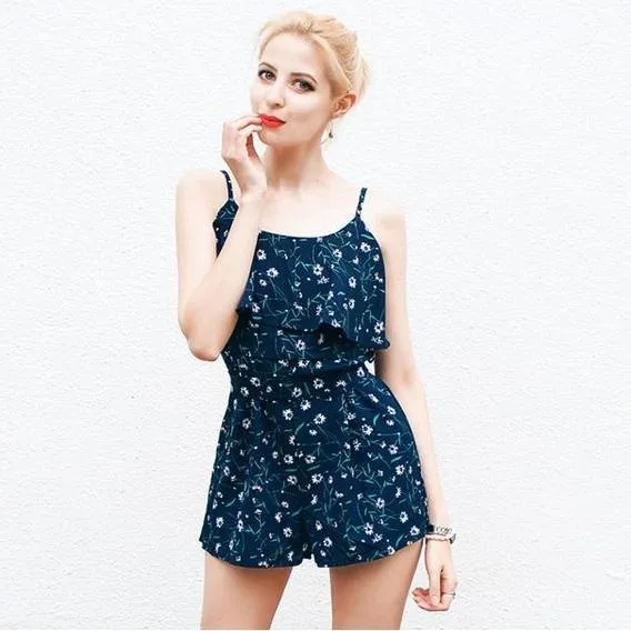 Floral Ruffled Romper