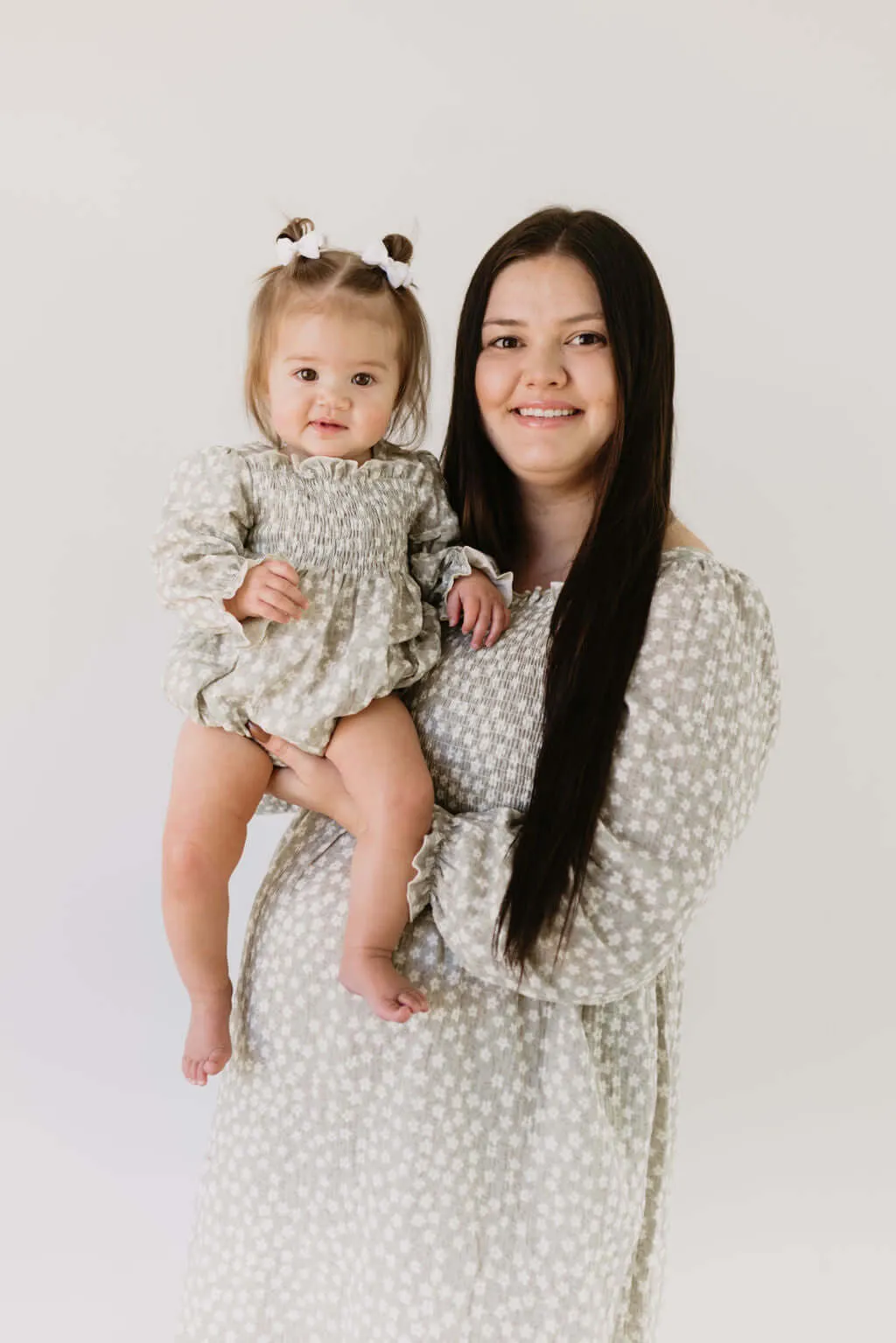 French Gray Floral | Ruffle Romper