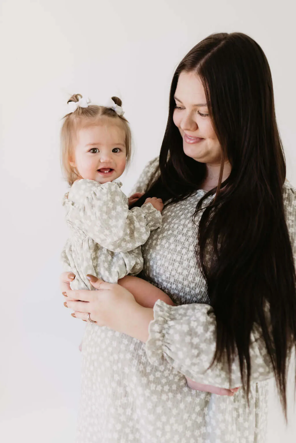 French Gray Floral | Ruffle Romper