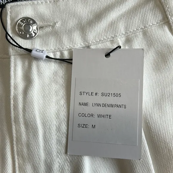 GENERATION LOVE LYNN DENIM Boyfriend Jean Pant White Sz M NEW