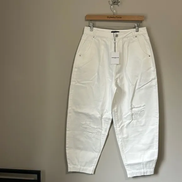GENERATION LOVE LYNN DENIM Boyfriend Jean Pant White Sz M NEW
