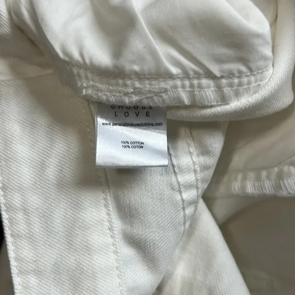 GENERATION LOVE LYNN DENIM Boyfriend Jean Pant White Sz M NEW